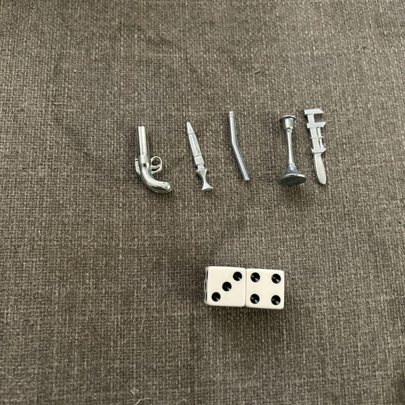 Clue Classic Board Game 2013 Replacement Pieces - Weapons and Dice - Picture 5 of 5